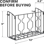 Simple Houseware Wall Door Mount Kitchen Wrap Organizer Rack, Black
