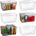 ClearSpace Plastic Pantry Organization and Storage Bins with Lids – Perfect Kitchen Organization or Kitchen Storage – Fridge Organizer, Refrigerator Organizer Bins, Cabinet Organizers