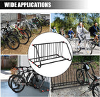 Commercial Grid Bike Rack for 10 Bikes - Heavy Duty Metal Bike Stand Floor, 51.8 LBS Q235 Steel Outdoor Bicycle Parking Rack for Garage, Retail, School, Backyard, Bike Shop (Double Side)