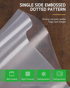 Syntus Vacuum Sealer Bags for Food, 3 Rolls 8" x 20' Commercial Grade Bag Rolls, BPA Free Food Vac Bags for Storage, Meal Prep or Sous Vide