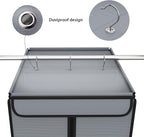 Zilink Garment Bags for Hanging Clothes 54" Hanging Storage Bags for Clothes with Clear Window Space Saving Garment Covers for Suits, Coats, Dresses, Grey