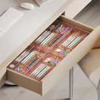Desk Drawer Organizer Tray, Mesh Desk Organizer, Office Drawer Organizer, Desk Accessories & Workspace Organizers, Suitable for Tools, Pencils, Office Supplies Storage (Rose Gold)