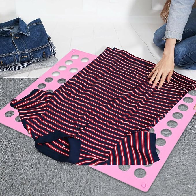 T Shirt Folder Clothes Folding Board, CollapsiblePlastic Laundry Aid, Adjustable SpeedFlip Organizer, Household Liner SorterOrganiser, for Clothing Easy Fast Home Travel Dorm Organization