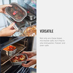 BLACK + BLUM Microwavable Stainless Steel Lunch Box | Multi-Function, Vacuum Sealed Container for Healthy Food | Portable and Stackable Food Storage for Office and Outdoor | 30 oz / 900ml