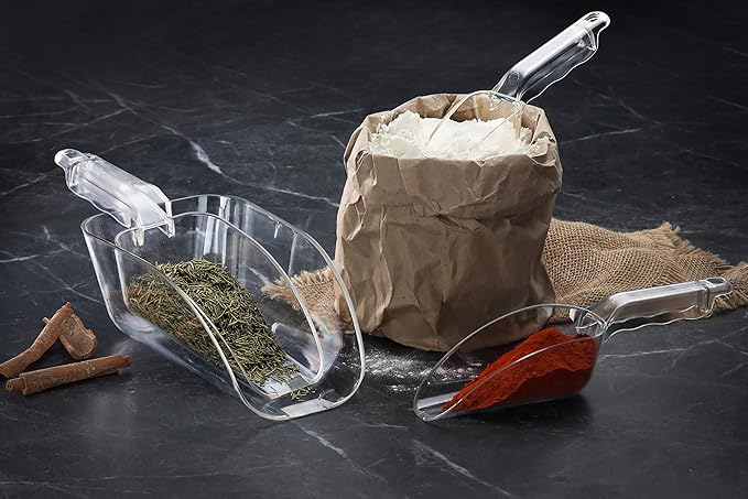 New Star Foodservice 34448 Polycarbonate Plastic Utility Ice Scoop, Clear, 64-Ounce