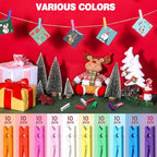 Mini Clothes Pins for Photo, Small Colored Clothespins 100 Pack Wooden Rainbow Colorful Picture Clips with 32 FT String for Crafts, Little Baby Shower, Display Artwork, Hanging Decorative Tiny Cards