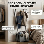 2-in-1 Leaning Blanket Ladder with Storage Basket, Matte Black Metal Towel Rack Stand, Drill-Free Space Saving Organizer for Bathroom & Bedroom Throws, 63"