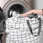 SWISSELITE Heavy Duty Laundry Drawstring Bag with Strap, 28 x 40 Inches Travel Dirty Clothes Bag for Laundromat and Household, 6 Color