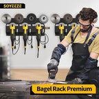 SOYEEZE Angle Grinder Holder, Angle Grinder Tool Stand for Milwaukee/Dewalt 2 Pack, 6 Bay Tool Storage Rack, Wall Mount Bracket for Cutters Polishers, Garage and Workspace