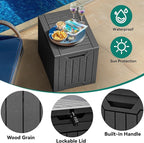 YITAHOME 31 Gallon Deck Boxes Set of 2, Lockable Outdoor Storage Bins for Patio Cushions, Garden Tools, Weather-Resistant Resin Storage Solution, Black