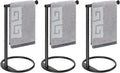NearMoon Hand Towel Holder Stand, Thicken Metal L Shape Hand Towel Rack, Small Towel Ring, Stable Standing Towel Bar for Bathroom Kitchen Vanity Countertop, 8” L 14” H (Matte Black, 3 Pack)