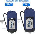 BALEINE 2PK 150L Laundry Bag Backpack, 900D Oxford Fabric Large Travel Laundry Bags with Shoulder Straps and 2 Mesh Pockets for College Dorm, Apartment, Laundromat (Navy, 150L)