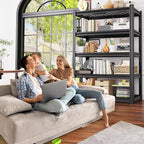 59" W Heavy Duty 5-Tier Garage Shelving Unit,2500 lbs Capacity Adjustable Metal Storage Rack, Boltless Steel Shelves for Garage, Basement, Warehouse, Pantry & Kitchen 72"x59"x20",Black