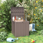 50 Gallon Outdoor Deck Box,Waterproof Resin Outdoor Storage Boxes, Outside Storage Lockable Container for Garden Tools,Indooor Cushions,Accessories (Grey)