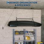 Cargo Box Garage Pulley System, Heavy Duty Overhead Hoist for Rooftop Cargo Boxes & Large Storage Totes, 200 Lb Capacity, Fits 10–14 ft Garage Ceilings, Adjustable Straps & Dual Fixed Mounts