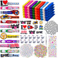 80 Set Cheer Pins Volleyball Spirit Clips, Include 80 Wooden Cheer Colored Clothes Pins 300 Letter Beads 120 Mini Volleyball Decor for Team Gifts for Cheerleading Backpacks Cheer Gifts Bulk