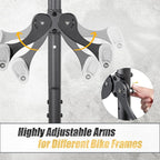 CyclingDeal 2 Bike Bicycle Vertical Hanger Parking Rack Gravity Floor Storage Stand for Garages or Apartments, 2 Bikes (Horizontal)