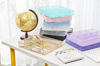 Annova Desk Top Organizer Tray for Office Organization - Metal Mesh - Storage Tray with Dividers for Pens, Desktop Accessories, Bathroom, Kitchen, Makeup and Office Supplies (Large, Turquoise)