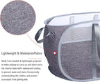 Pop Up Laundry Hamper，with Durable Handles collapsible laundry basket，Easy to Open and Fold for college Dorm,kids room，travel (2 gray)…