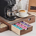 SMARTAKE Wooden K Cup Organizer Coffee Pod Storage Box, Coffee Pod Tea Organizer and Storage, K Pod Drawer Coffee Maker Stand, Kcup Holder for Countertop Kitchen Office Coffee Bar, 30 Pod Capacity