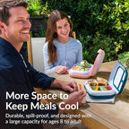 Bentgo Chill Max Leak-Proof XL Lunch Box - Included Ice Pack Keeps Food Cold; 5-Cup Capacity for Adults & Ages 8+, 3 or 4 Compartment Bento Box, BPA-Free, Dishwasher Safe (Lavender & Peach Blossom)