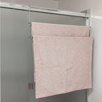 Insieme Extra Wide (32"x 16"x 4.7”) Towel Rack for Over Glass Shower Wall or Glass Shower Enclosure (Frameless or Frames up to 1.6" Thick). 2 Tier - Stainless Steel - No Rust