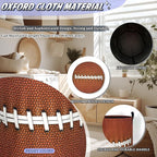 Funny Football Laundry Basket Oxford Cloth Ball Texture Laundry Hamper With Handle Foldable Portable Clothes Storage Basket Football Laundry Bag 18.9"x16.5" For Laundry Room/Bedroom/Bathrooms