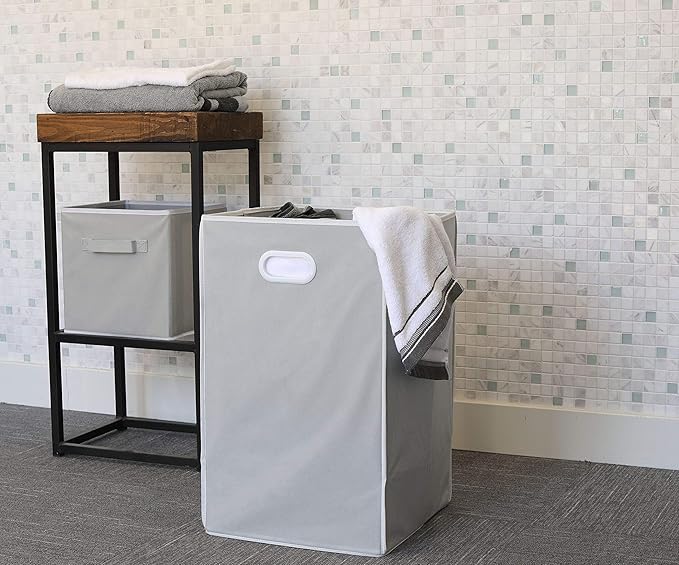 Simple Houseware Heavy-Duty 3-Bag Laundry Sorter Cart + Foldable Closet Laundry Hamper Basket