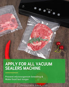 Syntus Vacuum Sealer Bags for Food, 3 Rolls 8" x 20' Commercial Grade Bag Rolls, BPA Free Food Vac Bags for Storage, Meal Prep or Sous Vide