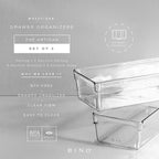 BINO | Oblong Plastic Drawer Organizer Bin, 2-Pack | THE ARTISAN COLLECTION | Multi-Purpose | Durable | BPA-Free | Desk, Vanity, Bathroom & Makeup Drawer Organizer